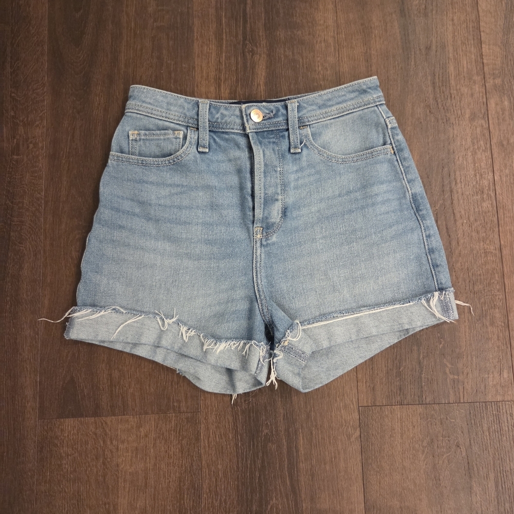 Hollister Light Blue High Waist Denim Shorts